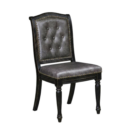 Solid Wood Parson Upholstered Dining Chairs, Set of 2