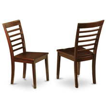 Solid Wood Dining Chairs with Ladder Back and Wood Seat, Set of 2