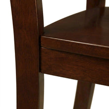 Solid Wood Dining Chairs with Ladder Back and Wood Seat, Set of 2
