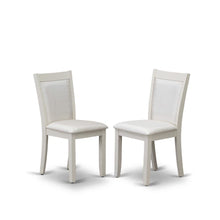 Solid Wood High-Back Linen Upholstered Parsons Dining Chair, Cream, Set of 2