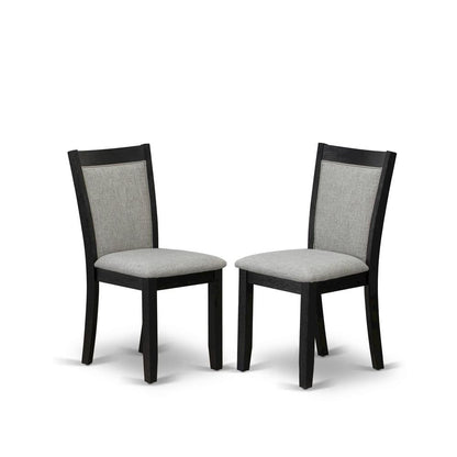 Solid Wood Mid-Century Dining Chairs with High Back, Linen, Set of 2
