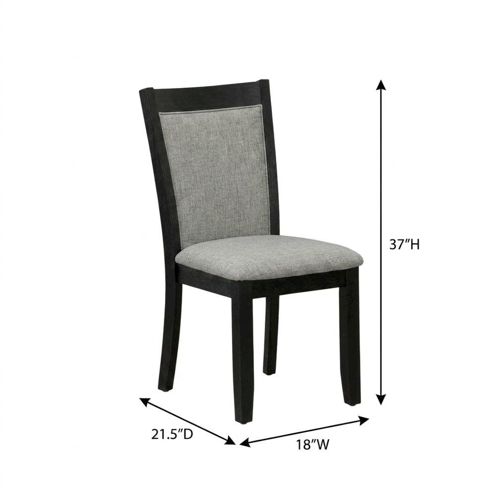Solid Wood Mid-Century Dining Chairs with High Back, Linen, Set of 2