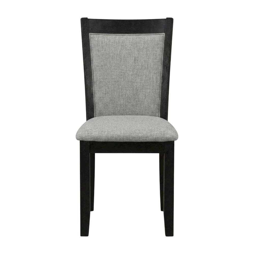 Solid Wood Mid-Century Dining Chairs with High Back, Linen, Set of 2