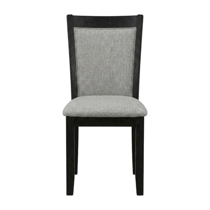 Solid Wood Mid-Century Dining Chairs with High Back, Linen, Set of 2
