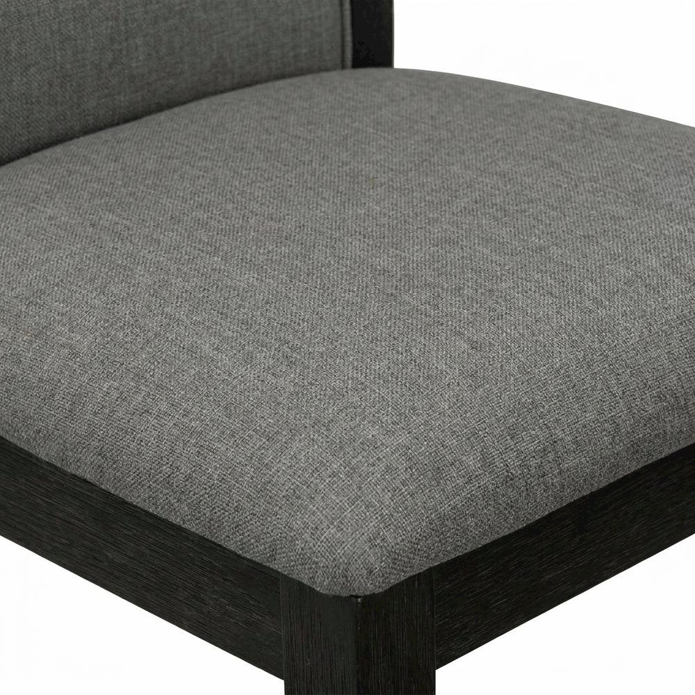 Solid Wood Modern Dining Chairs, Dark Gotham Grey, Set of 2