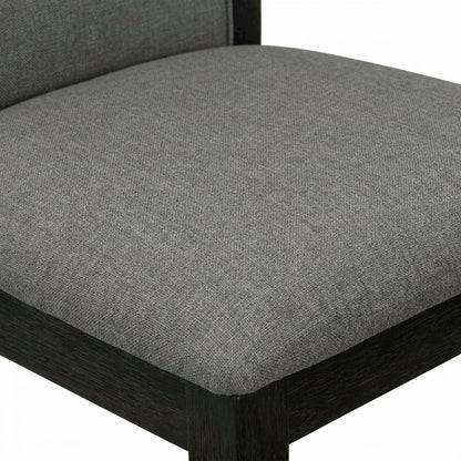 Solid Wood Modern Dining Chairs, Dark Gotham Grey, Set of 2