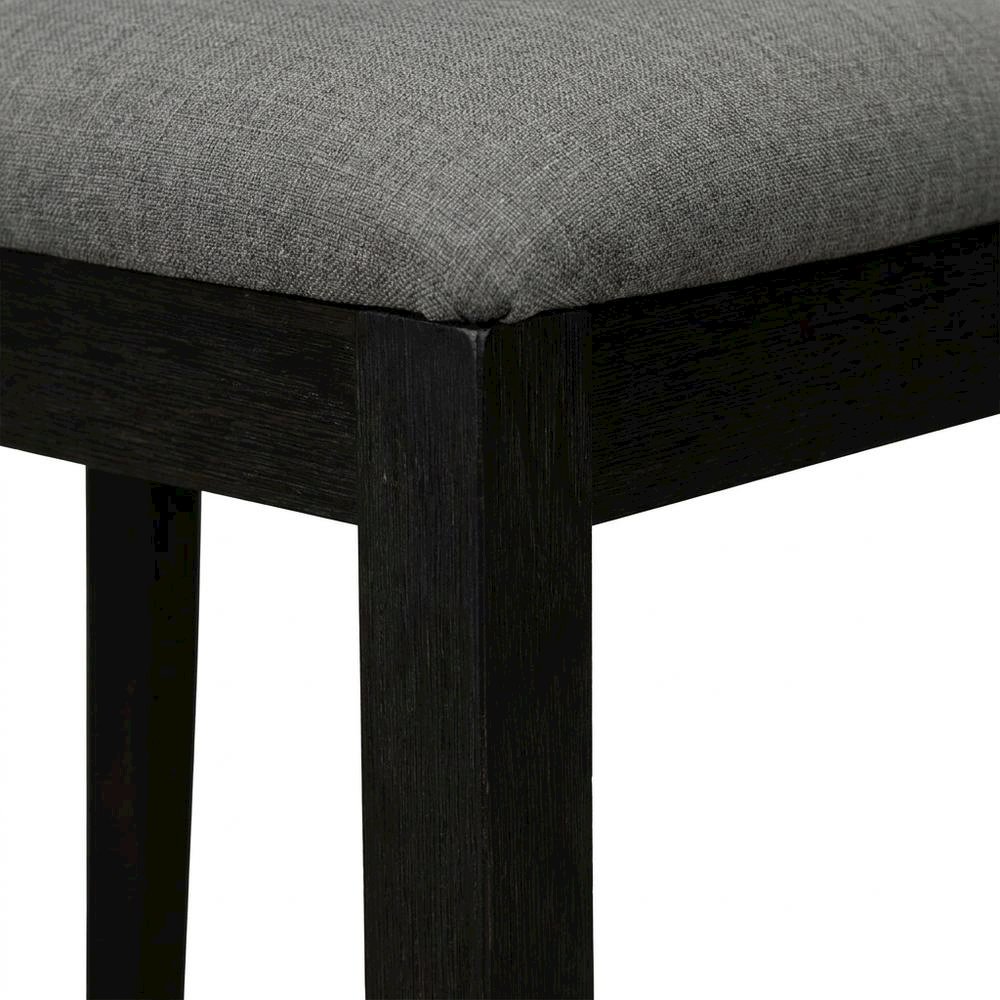 Solid Wood Modern Dining Chairs, Dark Gotham Grey, Set of 2