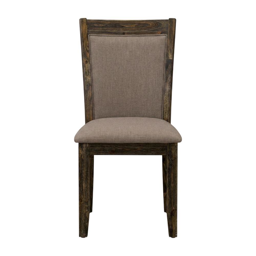 Solid Wood Linen-Upholstered Dining Chairs with High Back, Set of 2, Coffee