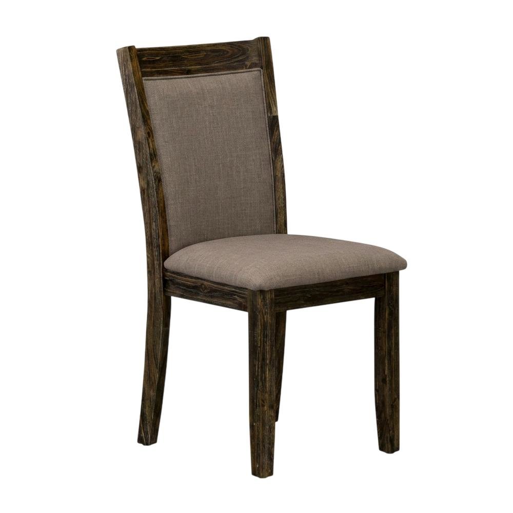 Solid Wood Linen-Upholstered Dining Chairs with High Back, Set of 2, Coffee