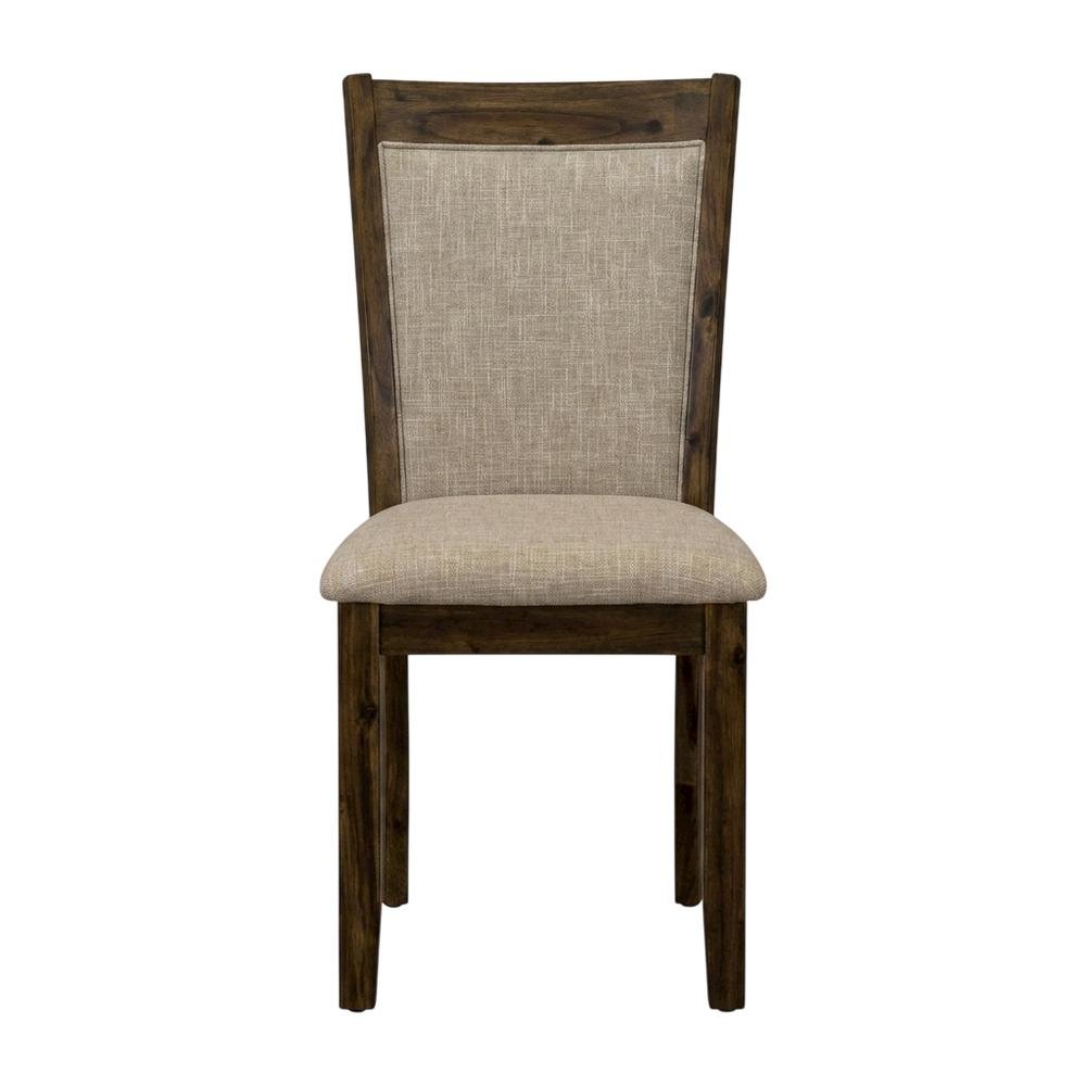 Solid Wood Linen-Upholstered Dining Chairs with High Back, Set of 2, Light Tan