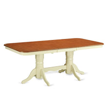 Elegant Oval Dining Table – White and Brown Round Dining Table for 6
