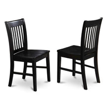 Elegant Black Wooden Dining Chairs – Set of 2 for Kitchen or Dining