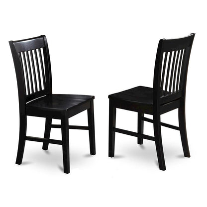 Elegant Black Wooden Dining Chairs – Set of 2 for Kitchen or Dining