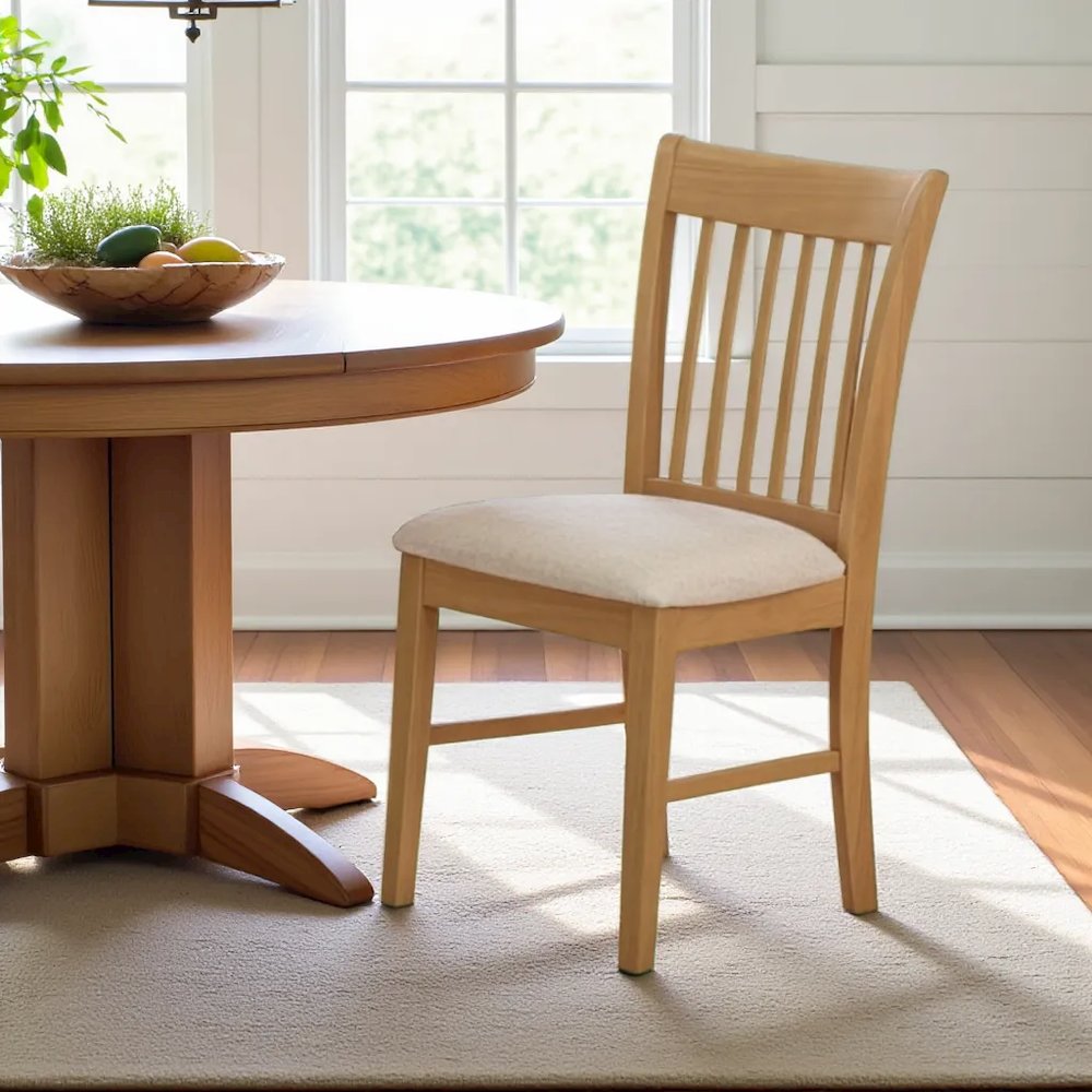 Elegant Oak Dining Chairs – Solid Wood Kitchen and Dining Chairs Set of 2