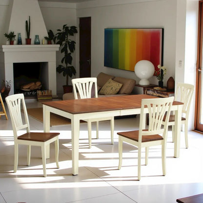 Elegant Kitchen Table Set – Solid Wood Dining Room Table Set for 4