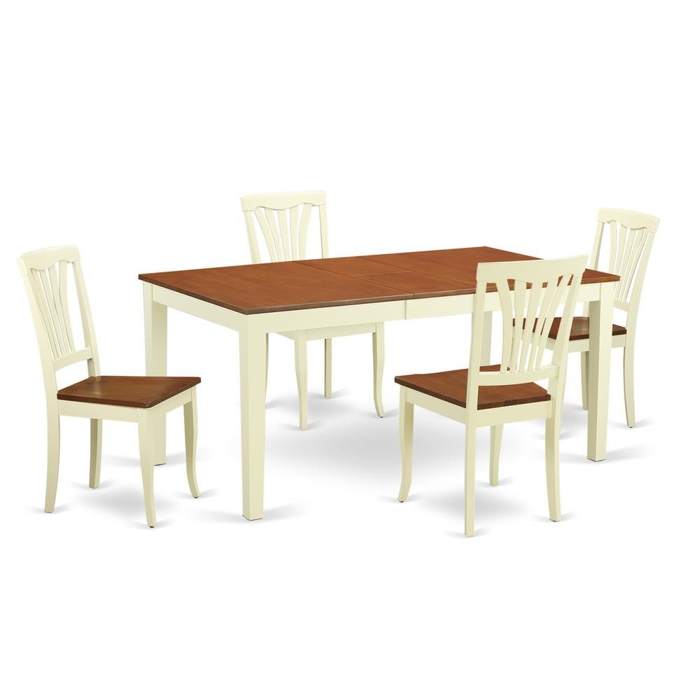 Elegant Kitchen Table Set – Solid Wood Dining Room Table Set for 4
