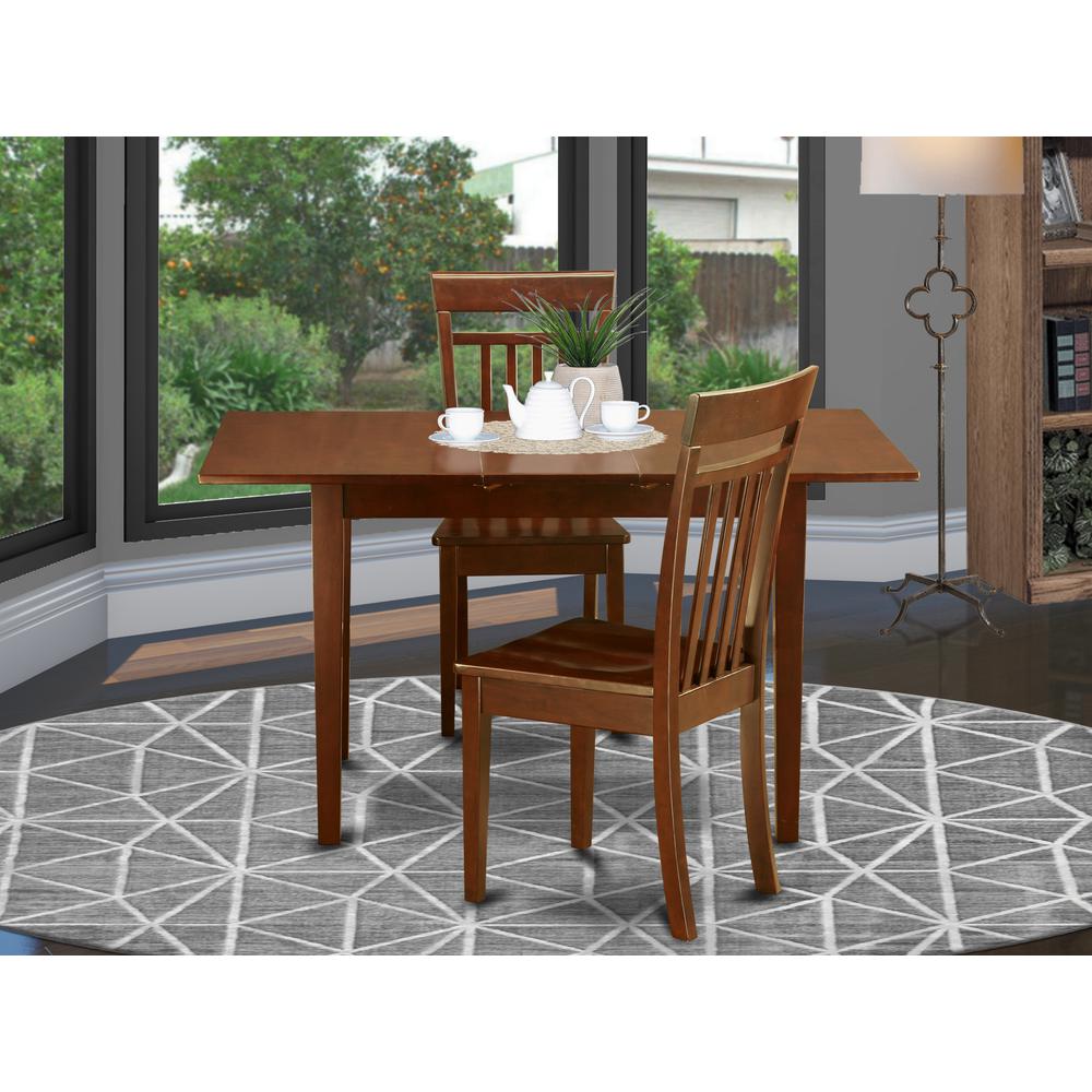 3  Pc  Kitchen  table  set  -  Kitchen  Table  with  Leaf  and  2  Kitchen  Dining  Chairs