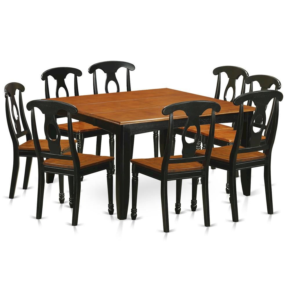 Elegant 9-Piece Dining Table Set for 8 with Solid Wood Construction