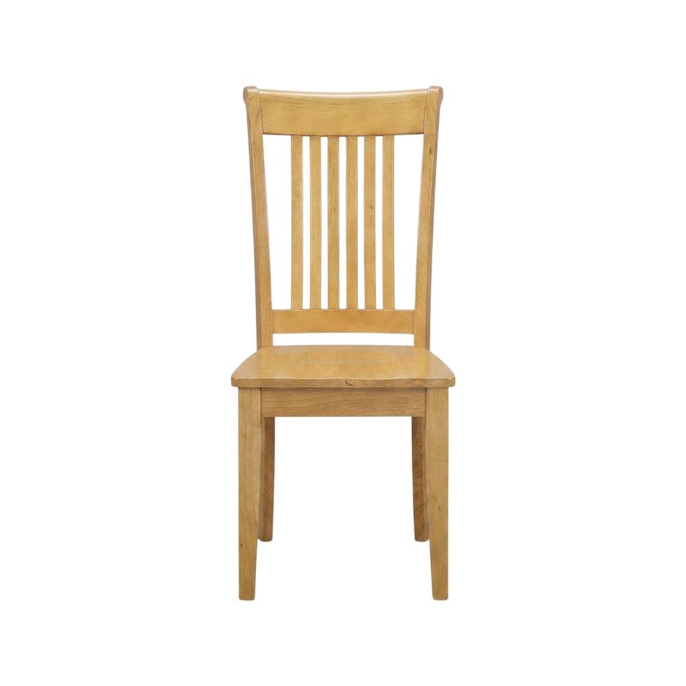 Oak Wood Dining Chair with Solid Wood Legs for Kitchen or Dining Room, Set of 2