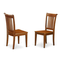 Solid Wood Slat-Back Dining Chairs with Wood Seat for Dining Room, Set of 2