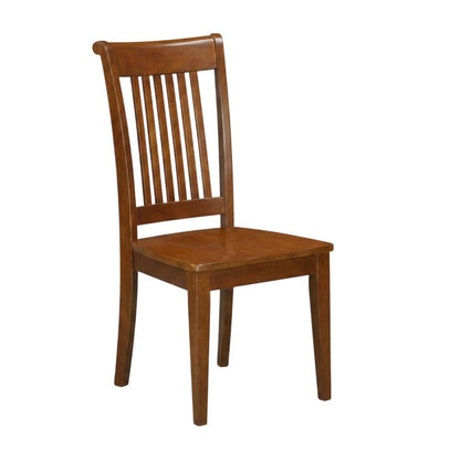 Solid Wood Slat-Back Dining Chairs with Wood Seat for Dining Room, Set of 2