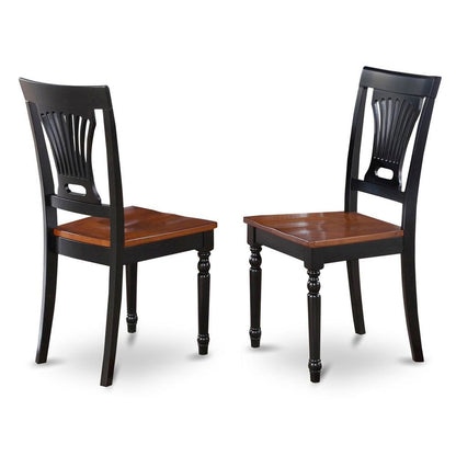 Plainville Solid Wood Kitchen Dining Chair with Traditional Style, Set of 2