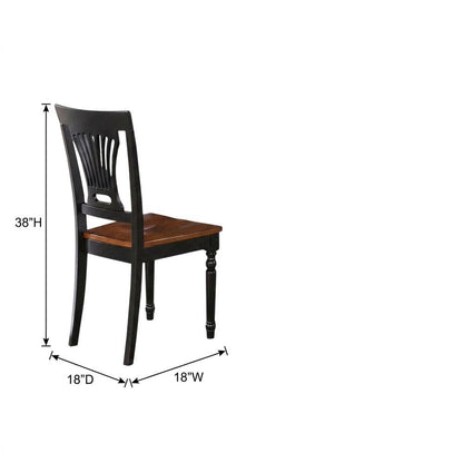 Plainville Solid Wood Kitchen Dining Chair with Traditional Style, Set of 2