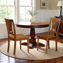 Solid Wood Dining Chairs Set of 2 – Saddle Brown Kitchen Chairs