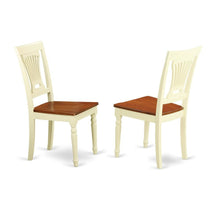 Elegant Wooden Dining Chairs Set of 2 – White Brown Kitchen Seating