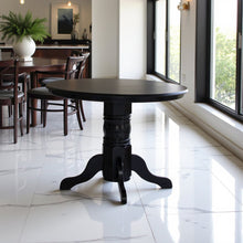 Elegant Round Kitchen Table – 42-Inch Black Small Dining Table