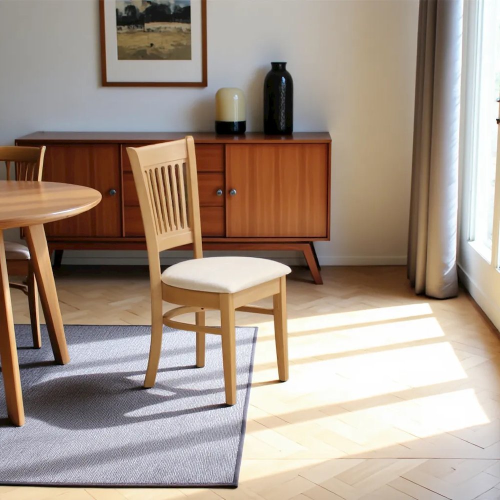 Elegant Oak Dining Chairs – Solid Wood Kitchen and Dining Chairs Set of 2