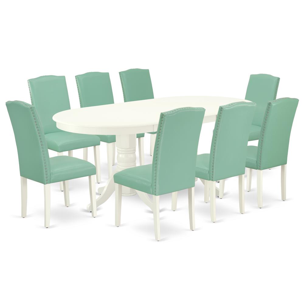 Dining Room Set Linen White, VAEN9-LWH-57