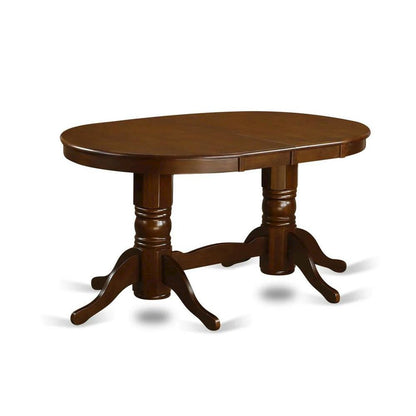 Elegant Oval Dining Table – Solid Wood Round Dining Table for 6