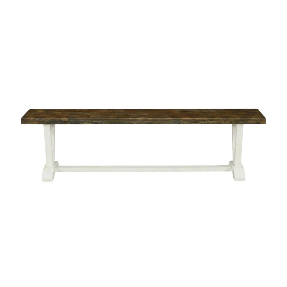 Wooden Dining Bench with V-Style Base, Indoor Bench