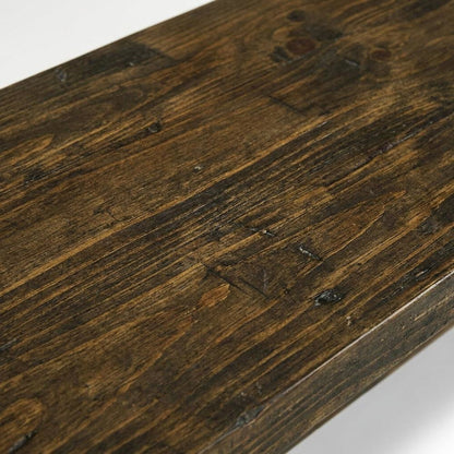 Mid-Century Modern Wooden Dining Bench with V-Style Base for Dining Room