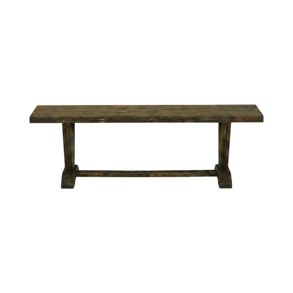 Mid-Century Modern Wooden Dining Bench with V-Style Base for Dining Room
