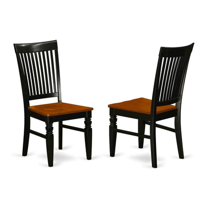 Wooden Dining Chair with Cherry Finish, Kitchen Chair for Dining Room Table, Set of 2