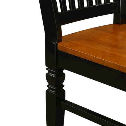 Wooden Dining Chair with Cherry Finish, Kitchen Chair for Dining Room Table, Set of 2