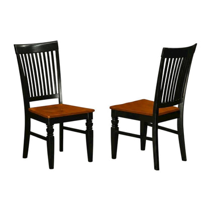 Wooden Dining Chair with Cherry Finish, Kitchen Chair for Dining Room Table, Set of 2