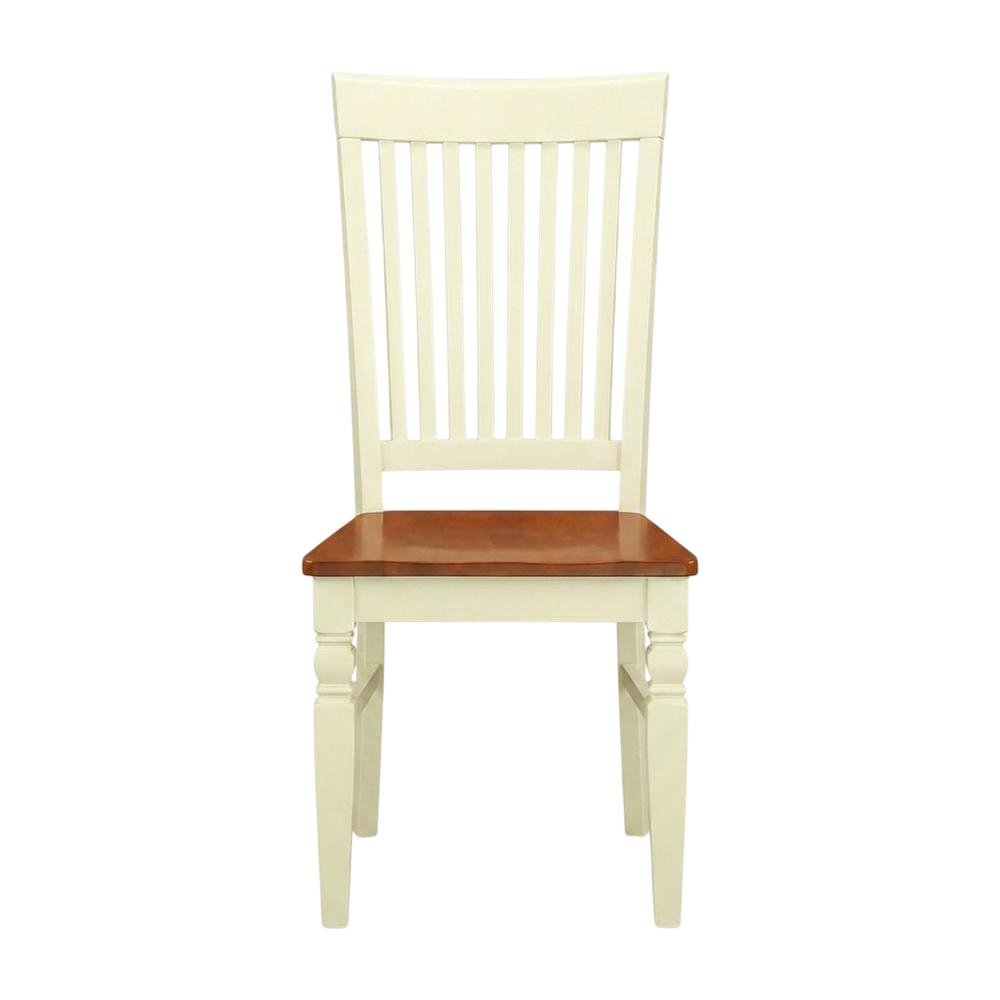 Wooden Dining Chair with Ladder Back for Kitchen and Dining Room, Set of 2