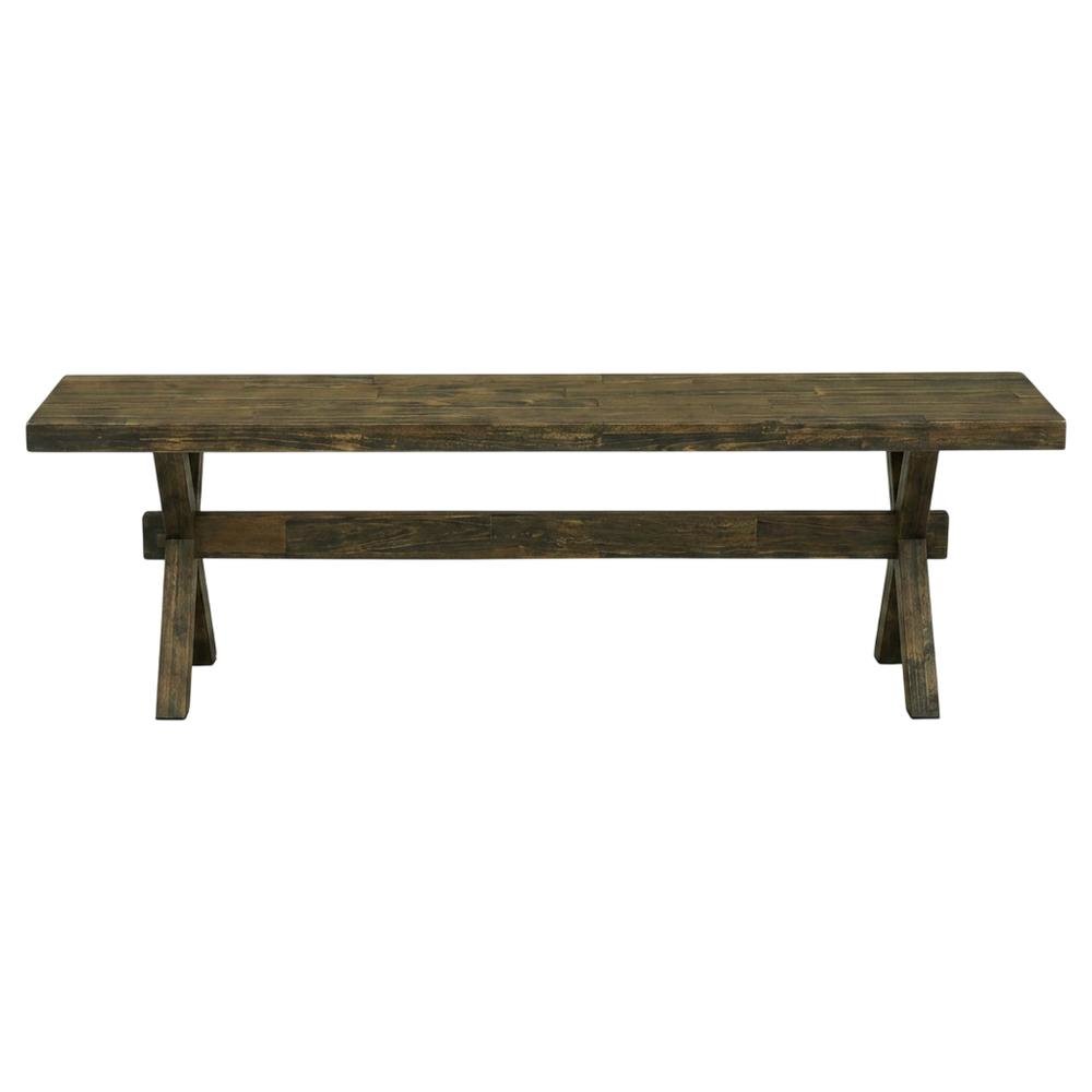 Wooden Dining Bench with X-Style Base for Kitchen and Dining Room