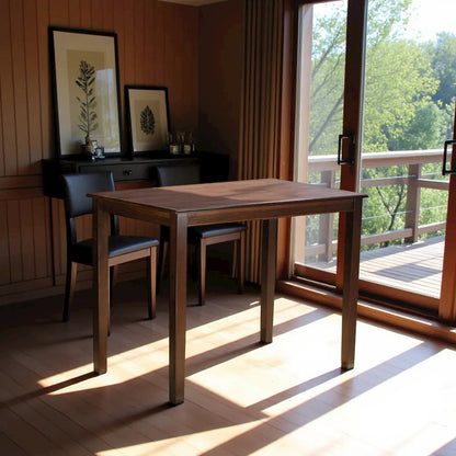 Mahogany Small Dining Table – Solid Wood Kitchen and Dining Table for 4