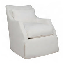 Polyester-Upholstered Swivel Rocker Glider Accent Chair with Kidney Pillow