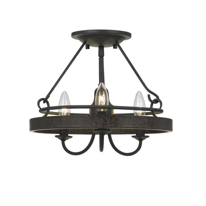 60W X 3 Helena Metal 2 In 1 Pendant/Semi FLush Mount Fixture