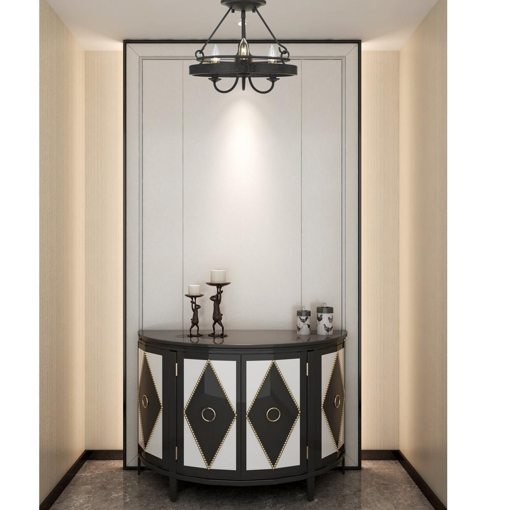 60W X 3 Helena Metal 2 In 1 Pendant/Semi FLush Mount Fixture