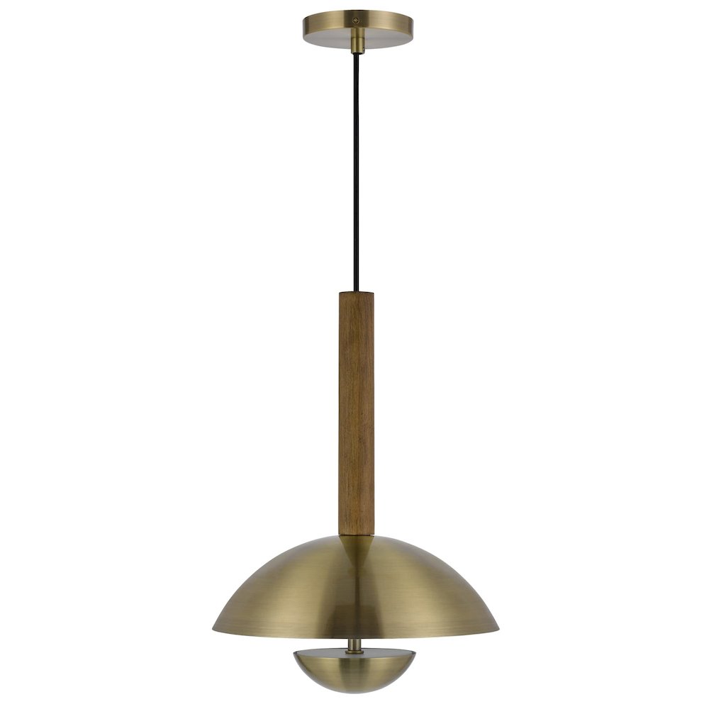 Lakeland 15W Intergrated Dimmable Led Metal / Birch Wood Pendant Light