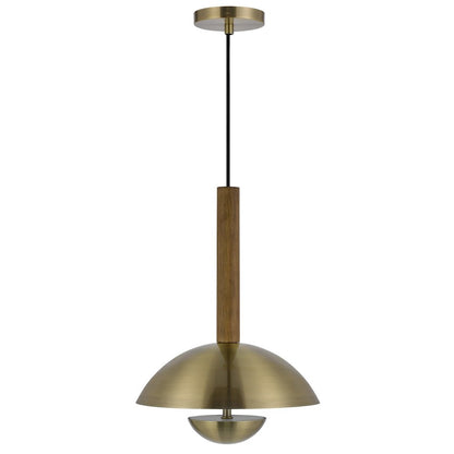 Lakeland 15W Intergrated Dimmable Led Metal / Birch Wood Pendant Light