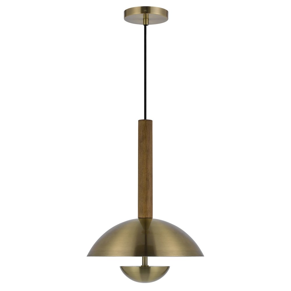 Lakeland 15W Intergrated Dimmable Led Metal / Birch Wood Pendant Light