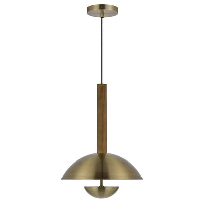 Lakeland 15W Intergrated Dimmable Led Metal / Birch Wood Pendant Light