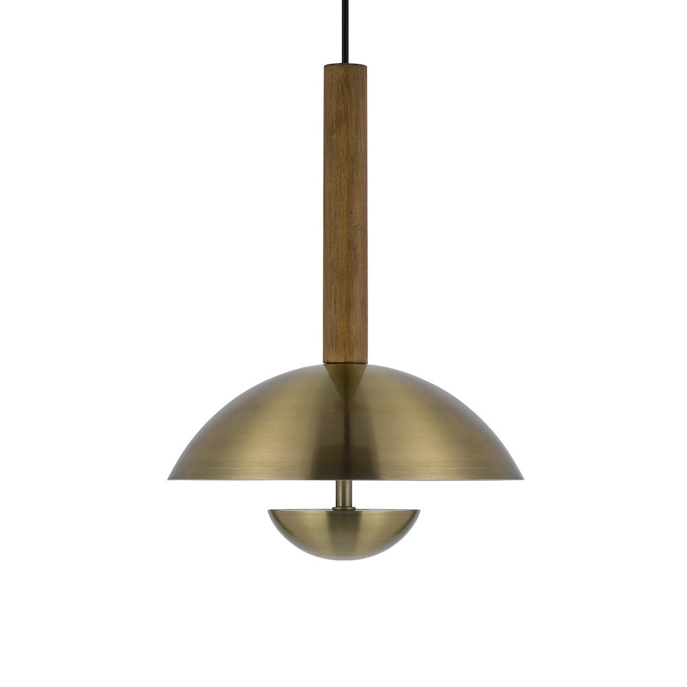 Lakeland 15W Intergrated Dimmable Led Metal / Birch Wood Pendant Light